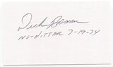 Dick Bosman Signed 3x5 Index Card Autographed Baseball Texas Rangers No Hitter