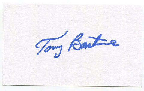 Tony Bartirome 3x5 Index Card Autographed Signature Pittsburgh Pirates