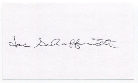 Joe Schaffernoth Signed 3x5 Index Card Autographed MLB Baseball Chicago Cubs