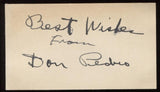 Don Pedro Signed Card from 1932  Autographed Music  Vintage Signature AUTO