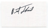 Bert Thiel Signed 3x5 Index Card Autograph Baseball MLB 1952 Boston Braves