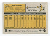 2001 Upper Deck Vintage Matt Clement Signed Card Baseball Autographed AUTO #291