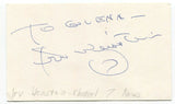 Irv Weinstein Signed 3x5 Index Card Autographed Canadian News Anchor Actor