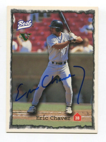 1997 Best Cards Eric Chavez Signed Card Baseball MLB Autograph AUTO #37