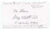 George Elliott Clarke Signed 3x5 Index Card Autographed Signature Author Poet