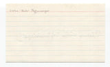 Boots Poffenberger Signed 3x5 Index Card Baseball Autographed Signature Cletus