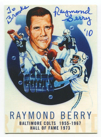 Raymond Berry Signed 3x5 Index Card Autographed Football Colts Hall of Fame