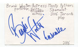 Brandi Wooten Signed 3x5 Index Card Autographed Actress Monty's Pythons Spamalot