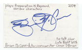 Brian McCann Signed 3x5 Index Card Autographed Signature Comedian Comic Actor