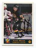 1994 Classic Pro Prospects Sandy Moger Signed Card Hockey Autograph AUTO #187