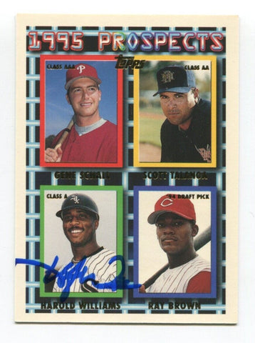 1995 Topps Prospects Harold Williams  Signed Card MLB Baseball Autographed #79