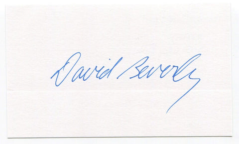 David Beverly  Signed 3x5 Index Card Autographed Green Bay Packers NFL