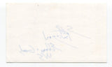 Spiff Wiegand Signed 3x5 Index Card Autographed Actor Singer Fame