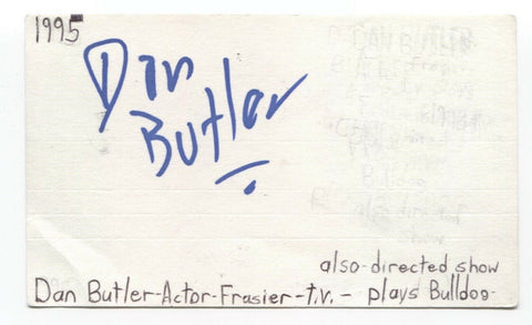 Dan Butler Signed 3x5 Index Card Autographed Signature Actor Frasier