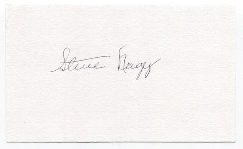 Steve Nagy Signed 3x5 Index Card Autographed MLB Baseball Pittsburgh Pirates