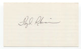 Floyd Robinson Signed 3x5 Index Card Baseball Autographed Signature