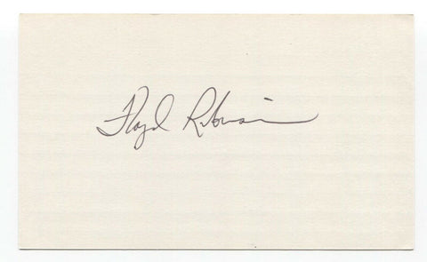 Floyd Robinson Signed 3x5 Index Card Baseball Autographed Signature