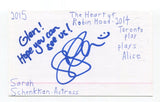 Sarah Schenkkan Signed 3x5 Index Card Autographed Actres 30 Rock Gotham