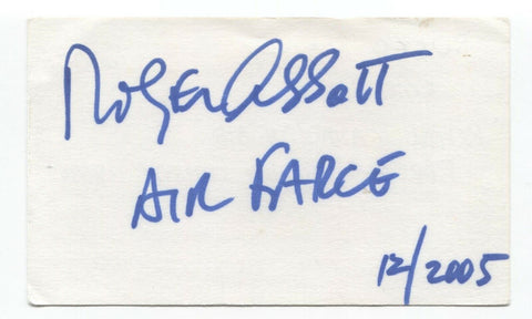 Roger Abbott Signed 3x5 Index Card Autographed Signature Comedian Writer Actor