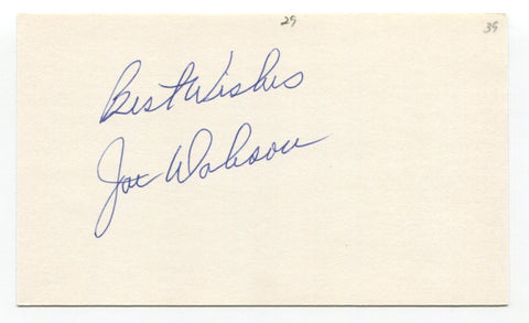 Joe Dobson Signed Index Card Autographed Baseball MLB Boston Red Sox