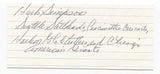 Herb "Briefcase" Simpson Signed 3x5 Index Card Autographed Baseball Negro League