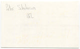 Peter Schabarum Signed 3x5 Index Card Autographed NFL Football SF 49ers