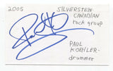 Silverstein - Paul Koehler Signed 3x5 Index Card Autographed Signature