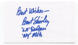 Bart Shirley Signed 3x5 Index Card Autographed MLB Baseball Los Angeles Dodgers