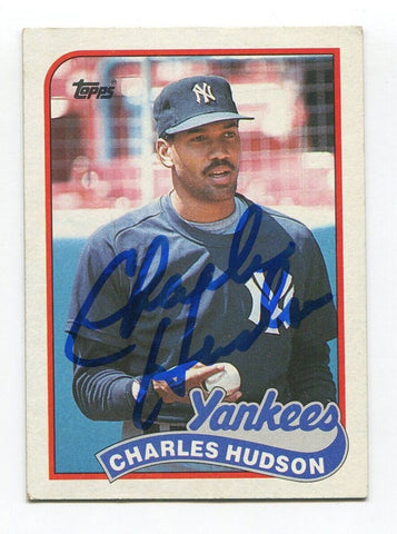 1989 Topps Charles Hudson Signed Card Baseball MLB Autographed AUTO #236 Yankees