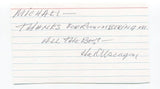 Hal Naragon Signed 3x5 Index Card Autographed MLB Baseball Cleveland Indians