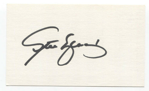 Steve Yeager Signed 3x5 Index Card Baseball Autographed Signature