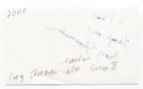 Craig Shoemaker Signed 3x5 Index Card Autographed Signature Actor Comedian