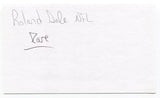 Roland Dale Signed 3x5 Index Card Autographed NFL Washington Redskins