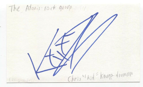 The Ataris - Chris Knapp Signed 3x5 Index Card Autographed Signature Band