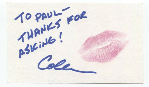 Colleen Kruse Signed 3x5 Index Card Autographed Signature Comedian Comic