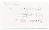 Billy Van Heusen Signed 3x5 Index Card Autograph Football NFL Denver Broncos