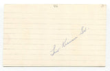 Lewis "Lew" Krausse Signed Index Card Autographed Baseball MLB
