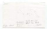 Eliza Clark Signed 3x5 Index Card Autographed Signature Author Writer