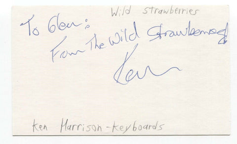 Wild Strawberries - Ken Harrison Signed 3x5 Index Card Autographed Signature