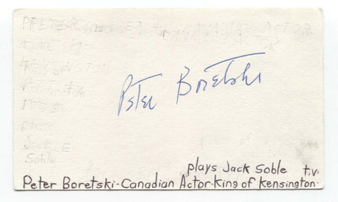 Peter Boretski Signed 3x5 Index Card Autograph Signature Actor Nutcracker