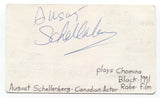 August Schellenberg Signed 3x5 Index Card Autographed Signature Actor Black Robe