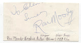 Ron Moody Signed 3x5 Index Card Autograph Signature Actor Writer