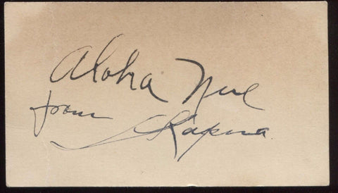 Homer Kapua Signed Card  Autographed Authentic Signature Radio Star