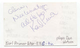Karl Pruner Signed 3x5 Index Card Autographed Signature Actor