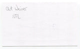 Art Weiner Signed 3x5 Index Card Autograph Football NFL New York Yanks CFHOF