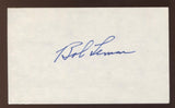 Bob Lemon Signed 3x5 Index Card Vintage Autographed Baseball Signature