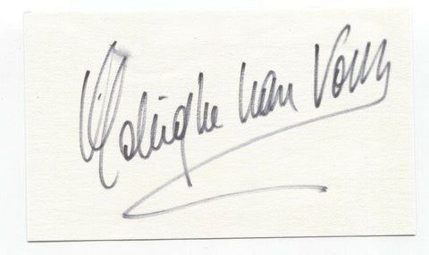 Monique van Vooren Signed 3x5 Index Card Autographed Signature Actress