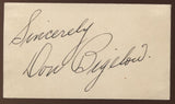 Morton Downey (d. 1985) Signed Card  Autographed Singer Vocalist AUTO Signature