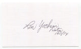 Lenny Yochim Signed 3x5 Index Card Autographed Baseball MLB Pittsburgh Pirates