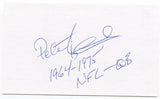 Pete Beathard 3x5 Index Card Autographed Signature Kansas City Chiefs Debut 1964